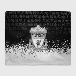 Плед Liverpool японские символы краски