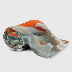 Плед флисовый Японский пейзаж абстракция, цвет: 3D-велсофт — фото 2