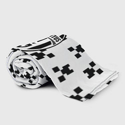 Плед флисовый Juventus x minecraft pattern, цвет: 3D-велсофт — фото 2