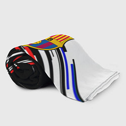 Плед флисовый Barcelona полосы текстура спорт, цвет: 3D-велсофт — фото 2