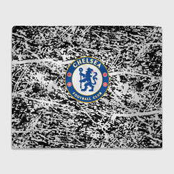 Плед флисовый Челси штрихи красок, цвет: 3D-велсофт