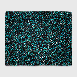 Плед флисовый Голубые неоновые крапинки, цвет: 3D-велсофт