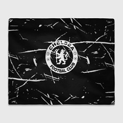 Плед Челси штрихи красок белые