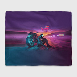 Плед Venom near his motorcycle - ai art fantasy