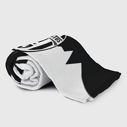 Плед флисовый Ювентус черно белая геометрия, цвет: 3D-велсофт — фото 2