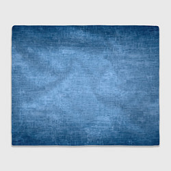 Плед Тёмный голубой потёртости однотонный