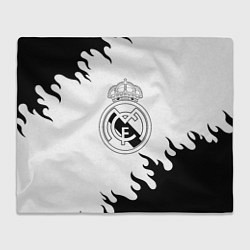 Плед Реал Мадрид черный огонь