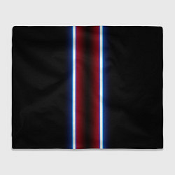 Плед Color white blue red neon