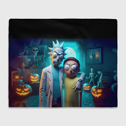 Плед Rick with Morty - halloween night