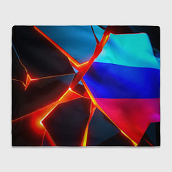 Плед Russia flag fractures