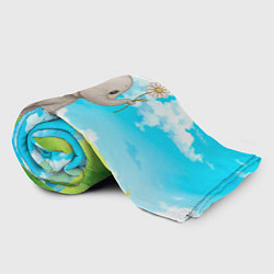 Плед флисовый Слоненок с цветочком, цвет: 3D-велсофт — фото 2