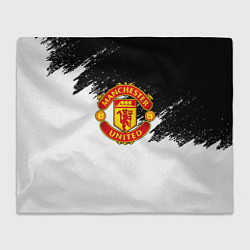 Плед Манчестер Юнайтед краски белые