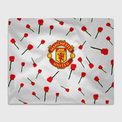 Плед Манчестер Юнайтед розы паттерн