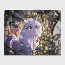 Плед Белая лошадка - единорожка