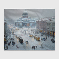 Плед Новогодняя улица Питера