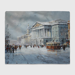 Плед Зимний Питер красками