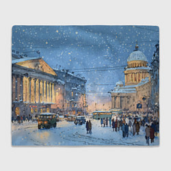 Плед Снежный новогодний Питер