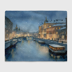 Плед флисовый Новогодний Питер, цвет: 3D-велсофт