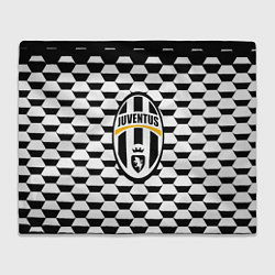 Плед Juventus геометрия черно белая