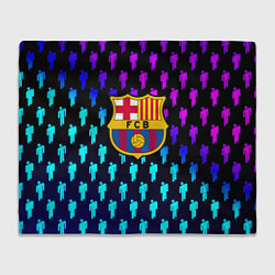 Плед Barcelona люди градиент неон
