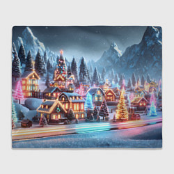 Плед Городок в новогодних огоньках