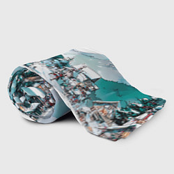 Плед флисовый Дома и елки - Новый год, цвет: 3D-велсофт — фото 2