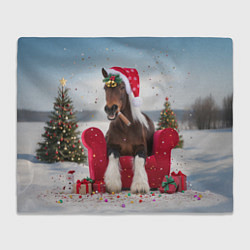 Плед Новогодний конь