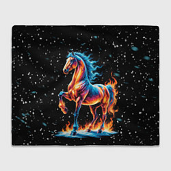 Плед Лошадь на снегу