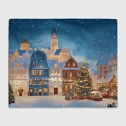 Плед Новогодний дворик и елка