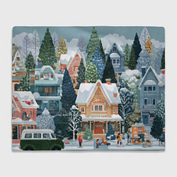 Плед Новогодний елочный двор