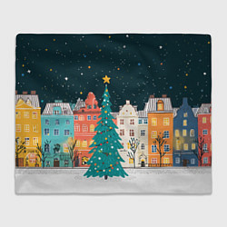 Плед Новогодняя ночь в городе