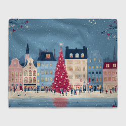 Плед Новогоднее гуляние у красной елки