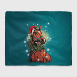 Плед Конь в шапке