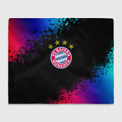 Плед Бавария Мюнхен краски неон градиент