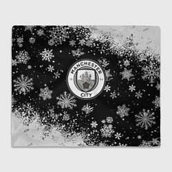 Плед Манчестер сити снежинки новый год