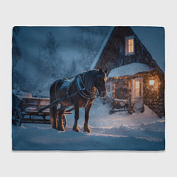 Плед Лошадь у избы