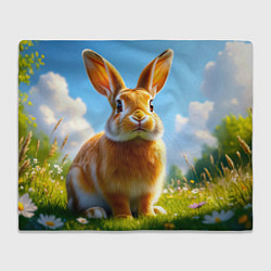 Плед Солнечный кролик на лугу