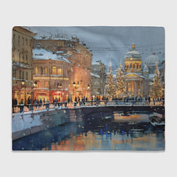 Плед Снежный вечер в Питере