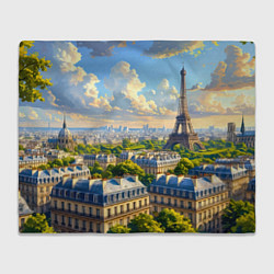 Плед Золотой Париж взгляд с высоты