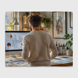 Плед Креативный процесс дизайнер за работой