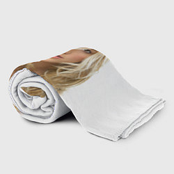 Плед флисовый Бритни Спирс в белом, цвет: 3D-велсофт — фото 2