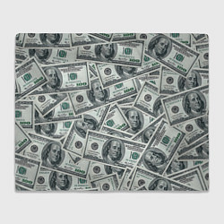 Плед флисовый Банкноты, цвет: 3D-велсофт
