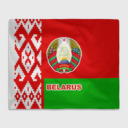 Плед флисовый Belarus Patriot, цвет: 3D-велсофт