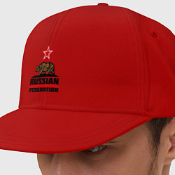 Кепка-снепбек Russian Federation, цвет: красный