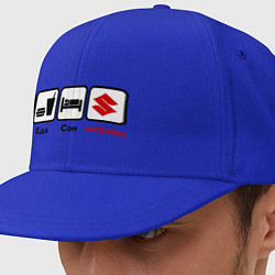 Кепка снепбек Главное в жизни – еда, сон , suzuki