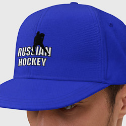 Кепка-снепбек Russian hockey, цвет: синий