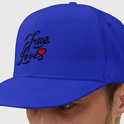 Кепка-снепбек True love Настоящая любовь, цвет: синий