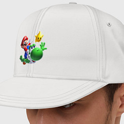 Кепка-снепбек Mario&Yoshi, цвет: белый