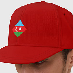 Кепка-снепбек Flag Azerbaijan, цвет: красный