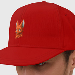Кепка-снепбек Милая лисичка Cute fox, цвет: красный